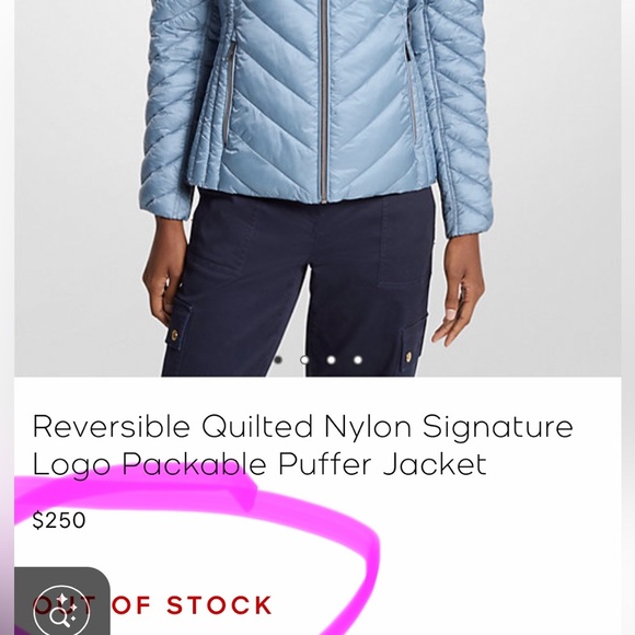 Michale Kors Reversible Quilted Nylon Signature Logo Packable Puffer Jacket| NEW - Picture 11 of 11